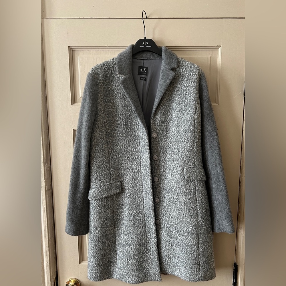 Armani Exchange Women’s Mohair blend Overcoat | Medium